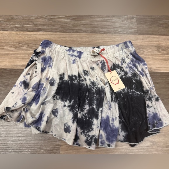 RAGA NWT blue tie-dye mini skirt Medium - Picture 1 of 4